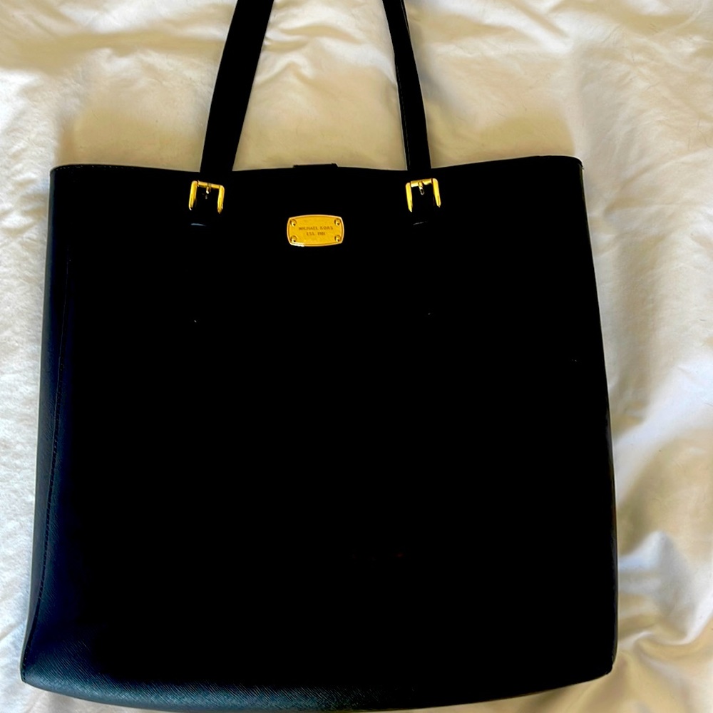 Large Black Michael Kors Leather Tote